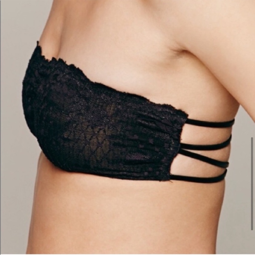 Free People Essential Lace Bandeau, black size S - Picture 2 of 8